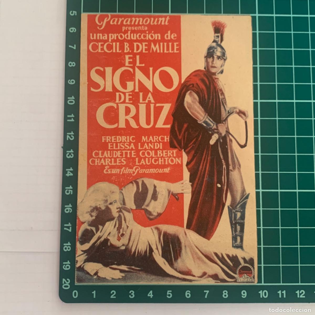 Kino: Folleto de mano, programa de cine pelicula el signo de la cruz popular 1933 vilassanes