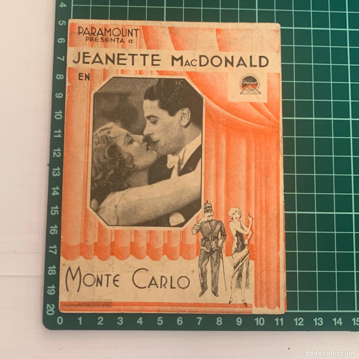 Kino: Folleto de mano, programa de cine pelicula monte carlo montecarlo salo carme palamos