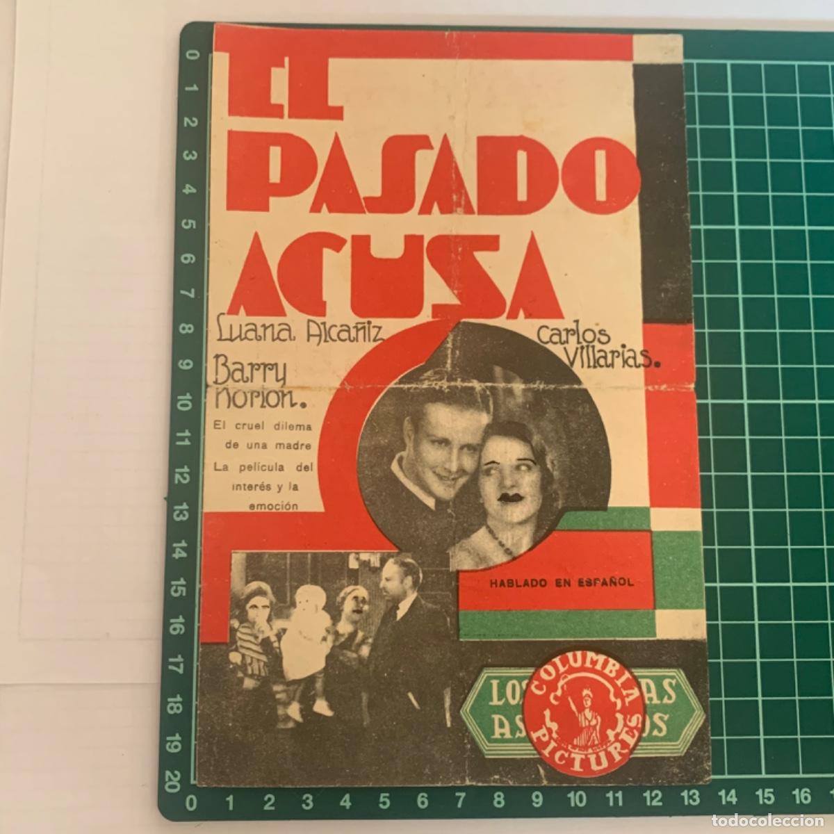 Kino: Folleto de mano, programa de cine pelicula el pasado acusa salon royal