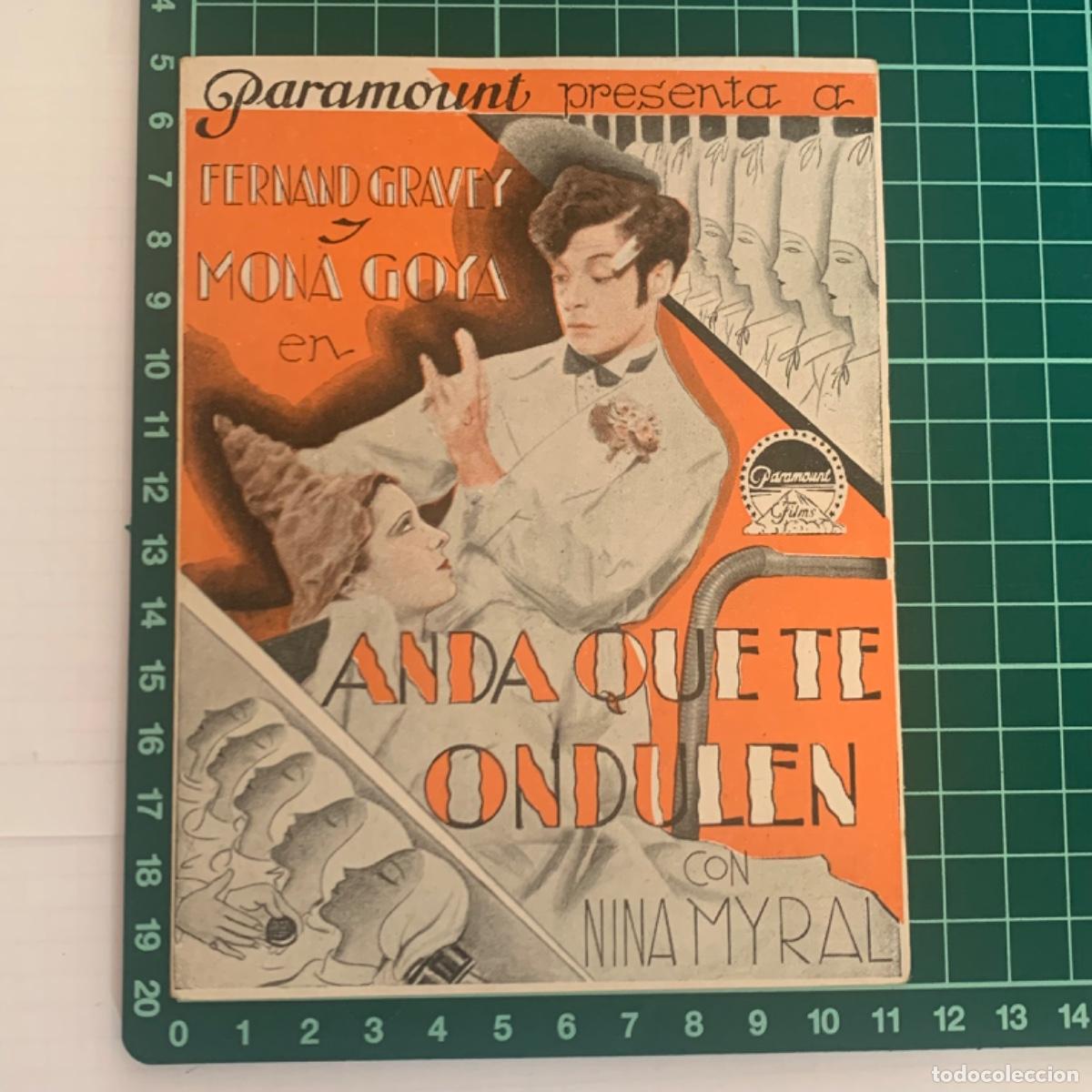 Kino: Folleto de mano, programa de cine pelicula anda que te ondulen cine gongora 1934 cordoba