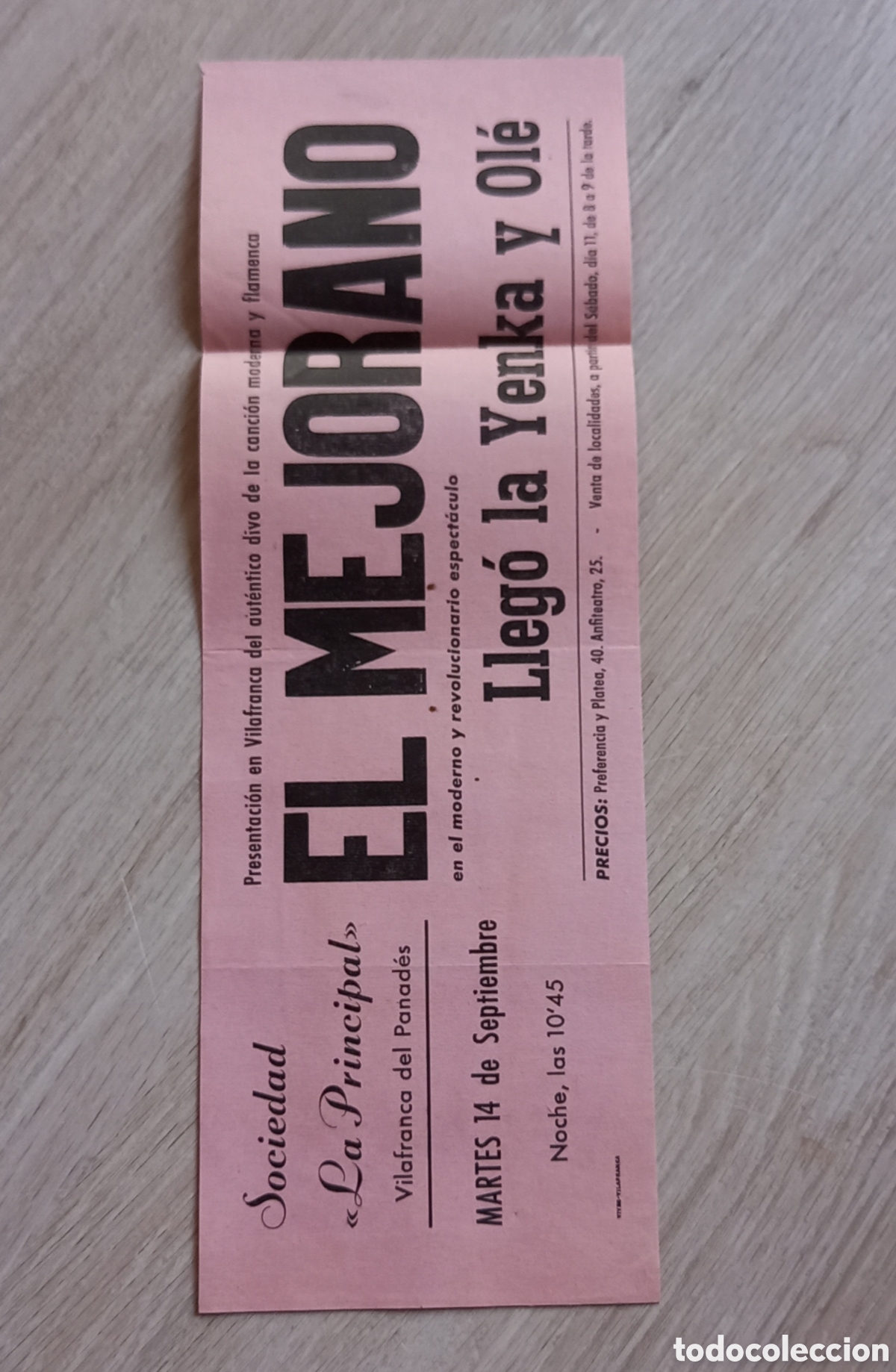 Cine: ANTIGUO PROGRAMA DE CINE SOCIEDAD LA PRINCIPAL, EL MEJORANO - Foto 1