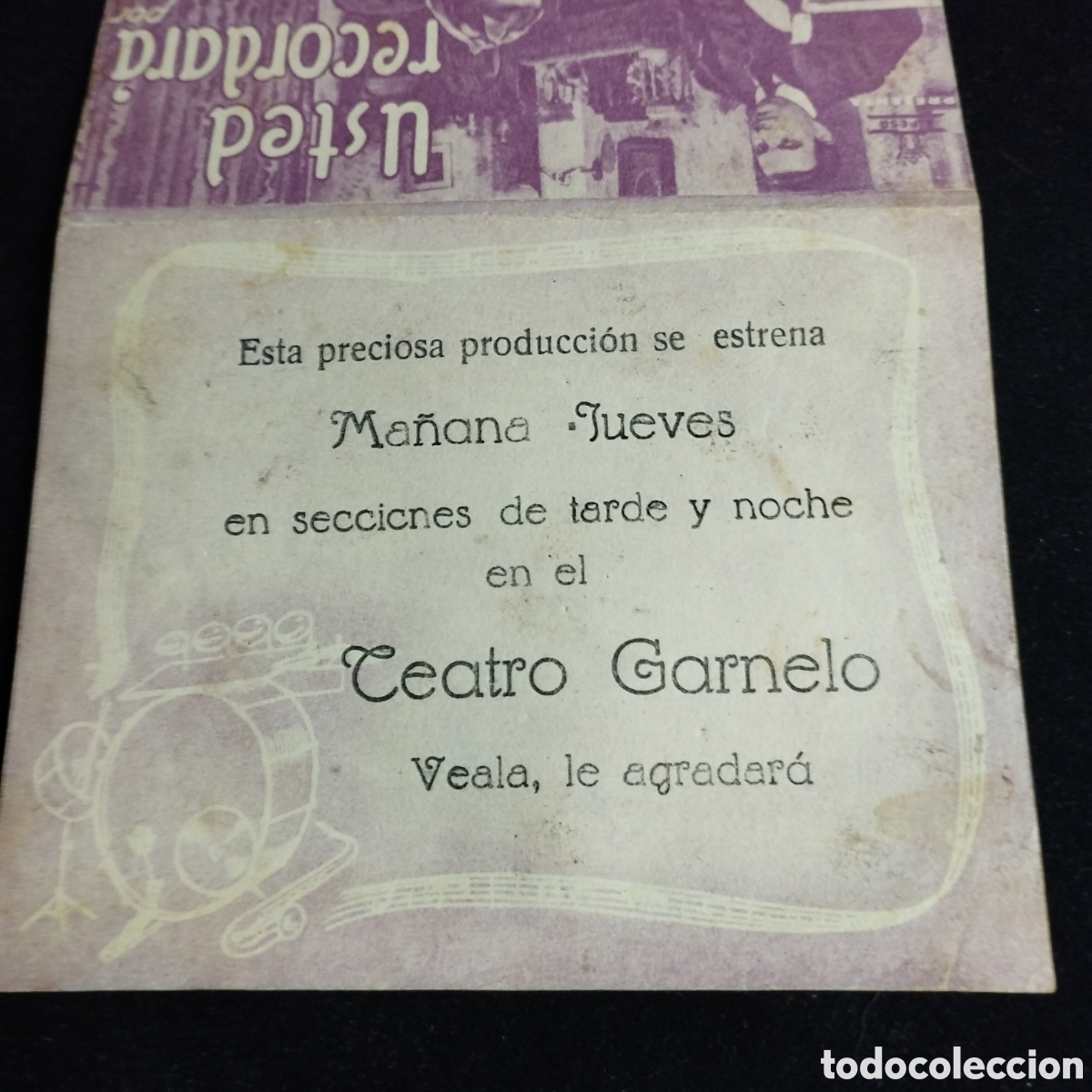 Cine: Programa de cine. Usted Recordar&aacute;. Robert Morley. Emlyn William. Cifesa. Teatro Garnelo. - Foto 2