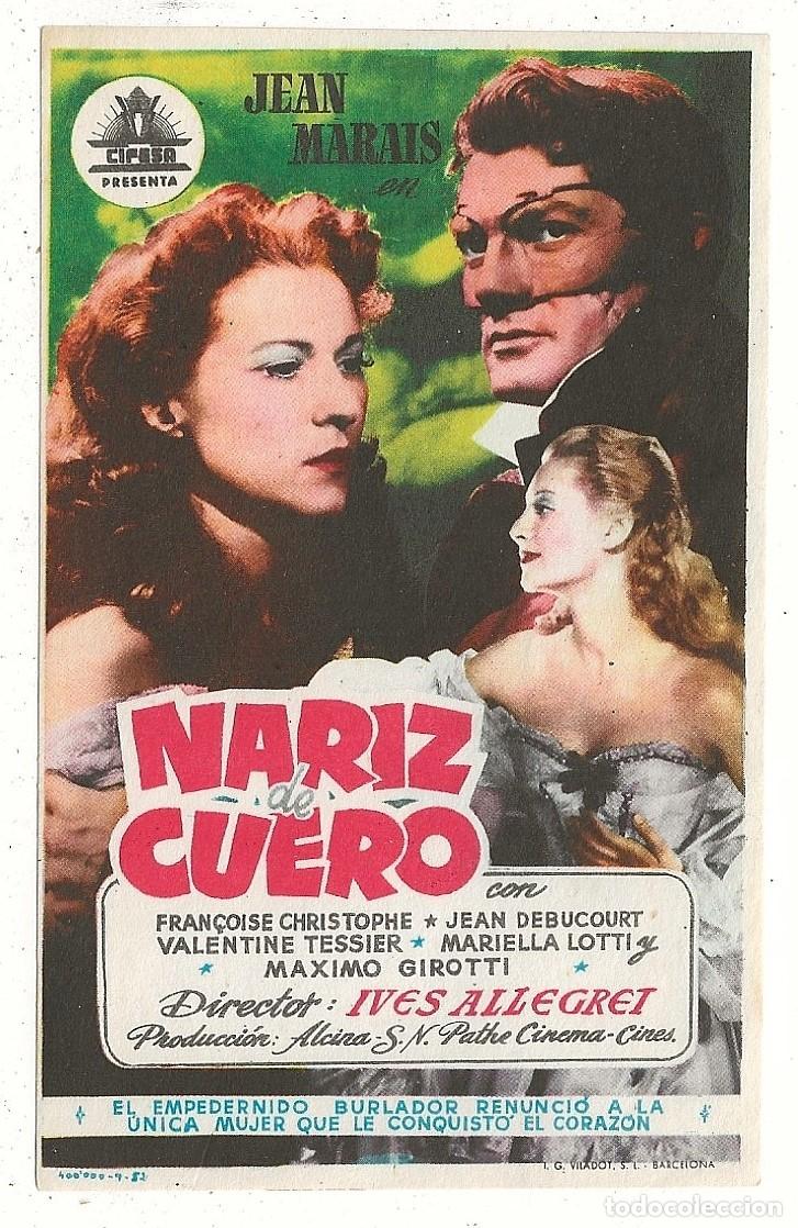 Cine: NARIZ DE CUERO - PROGRAMA FOLLETO DE MANO CINE - Foto 1