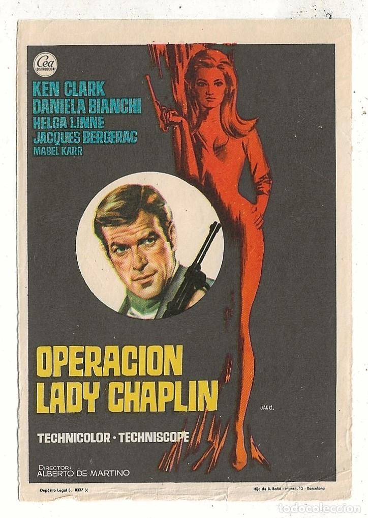 Cine: OPERACI&Oacute;N LADY CHAPLIN - PROGRAMA FOLLETO DE MANO CINE - Foto 1