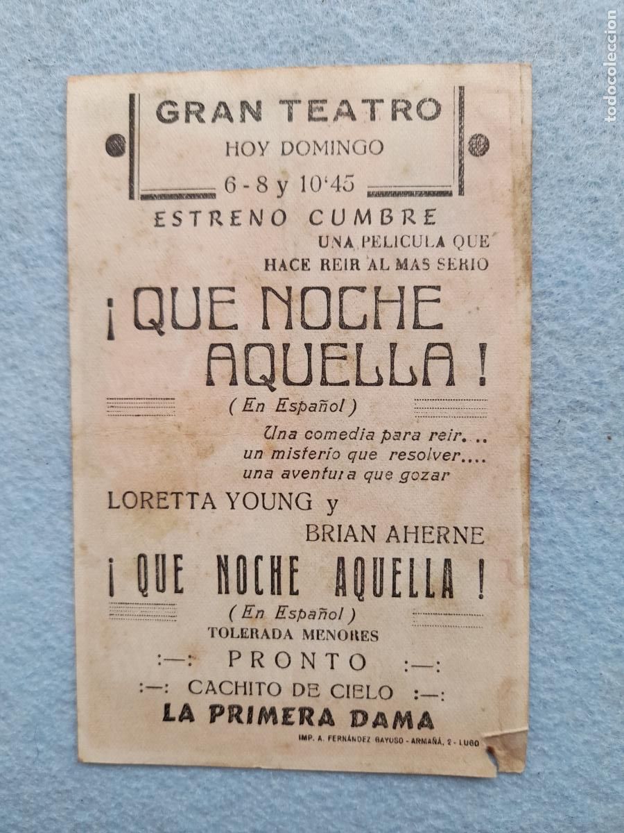 Cine: &iexcl;Que Noche Aquella! Loretta young, Brian Aherne. - Foto 2