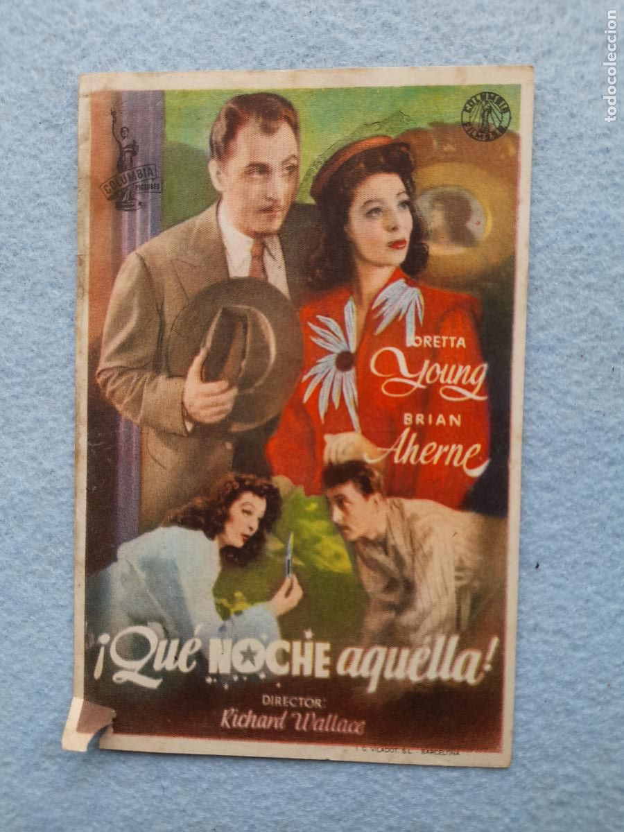 Cine: &iexcl;Que Noche Aquella! Loretta young, Brian Aherne. - Foto 1