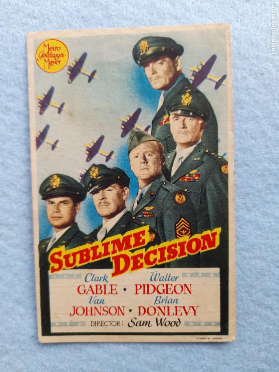 Cine: Sublime Decisi&oacute;n. Clark Gable, Walter Pigdeon, Van Johnson... - Foto 1
