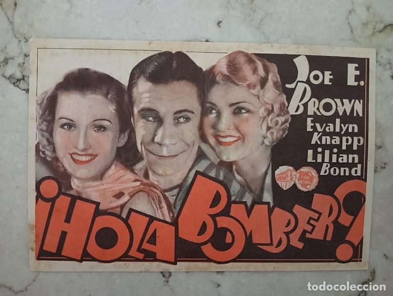 Cine: PTCC 191 HOLA BOMBERO PROGRAMA TARJETA WARNER JOE E BROWN EVALYN KNAPP - Foto 1