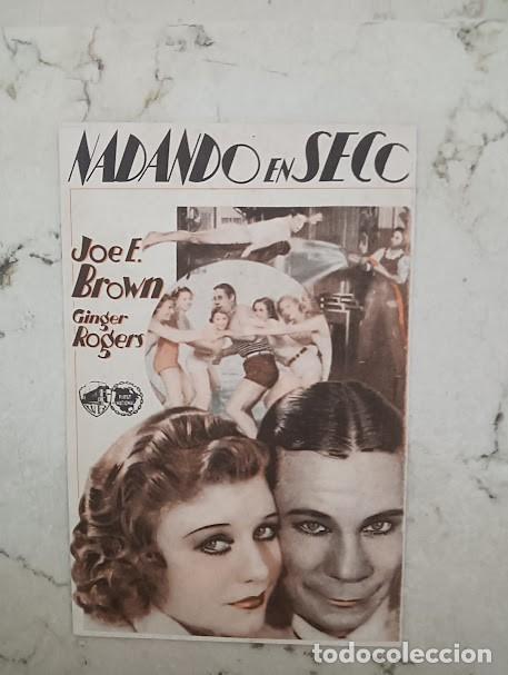 Cine: PTCC 191 NADANDO EN SECO PROGRAMA TARJETA WARNER JOE E. BROWN GINGER ROGERS - Foto 1