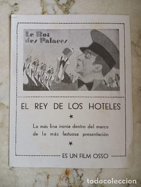 Cine: PTCC 191 EL REY DE LOS HOTELES PROGRAMA DOBLE EQUITABLE FILMS JULES BERRY - Foto 3