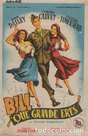 Cine: PROGRAMA DE CINE: BILL &iexcl;QUE GRANDE ERES! PC-8333 - Foto 1
