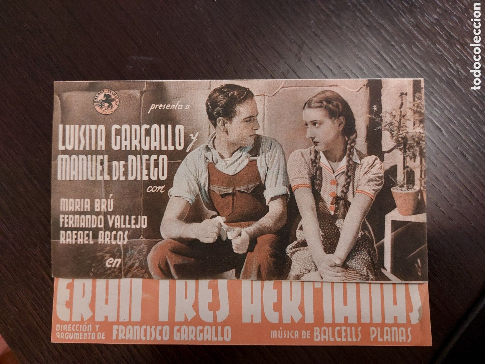 Cine: Programa doble Eran tres hermanas con Luisita Gargallo. Publicidad Cine Lirico.