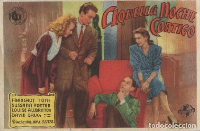 Cine: PROGRAMA DE CINE: AQUELLA NOCHE CONTIGO PC-8341 - Foto 1