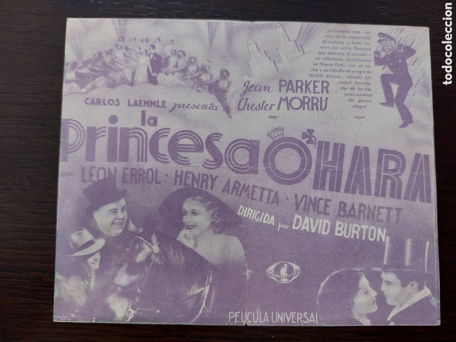 Cine: Programa doble La princesa O&acute;Hara con Jean Parker. Con publicidad. - Foto 2