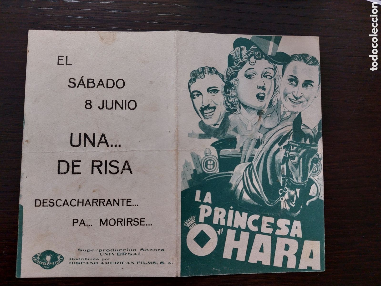 Cine: Programa doble La princesa O&acute;Hara con Jean Parker. Con publicidad. - Foto 1