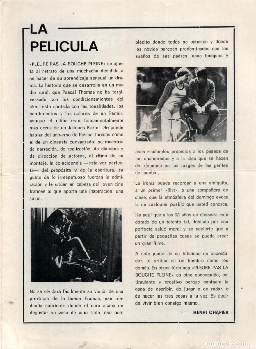 Cine: Programa de mano Cine Morat&iacute;n (Barcelona) a&ntilde;os 70 - Foto 3