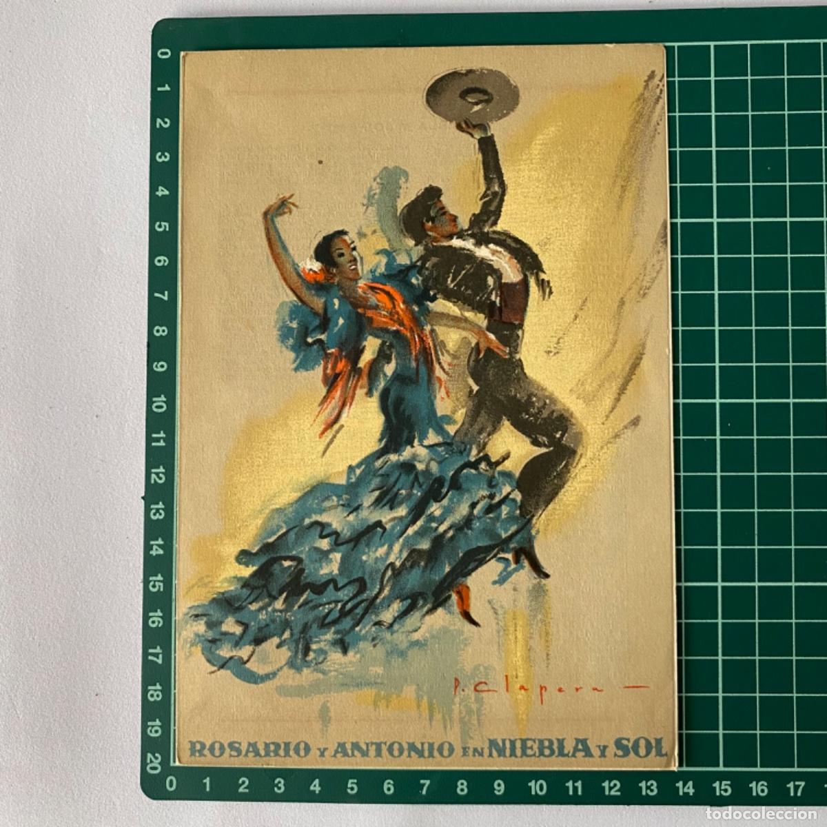 Cine: folleto de mano programa de cine pelicula Niebla y sol - Foto 1