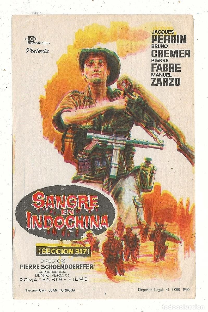 Cine: SANGRE EN INDOCHINA - PROGRAMA FOLLETO DE MANO CINE - Foto 1