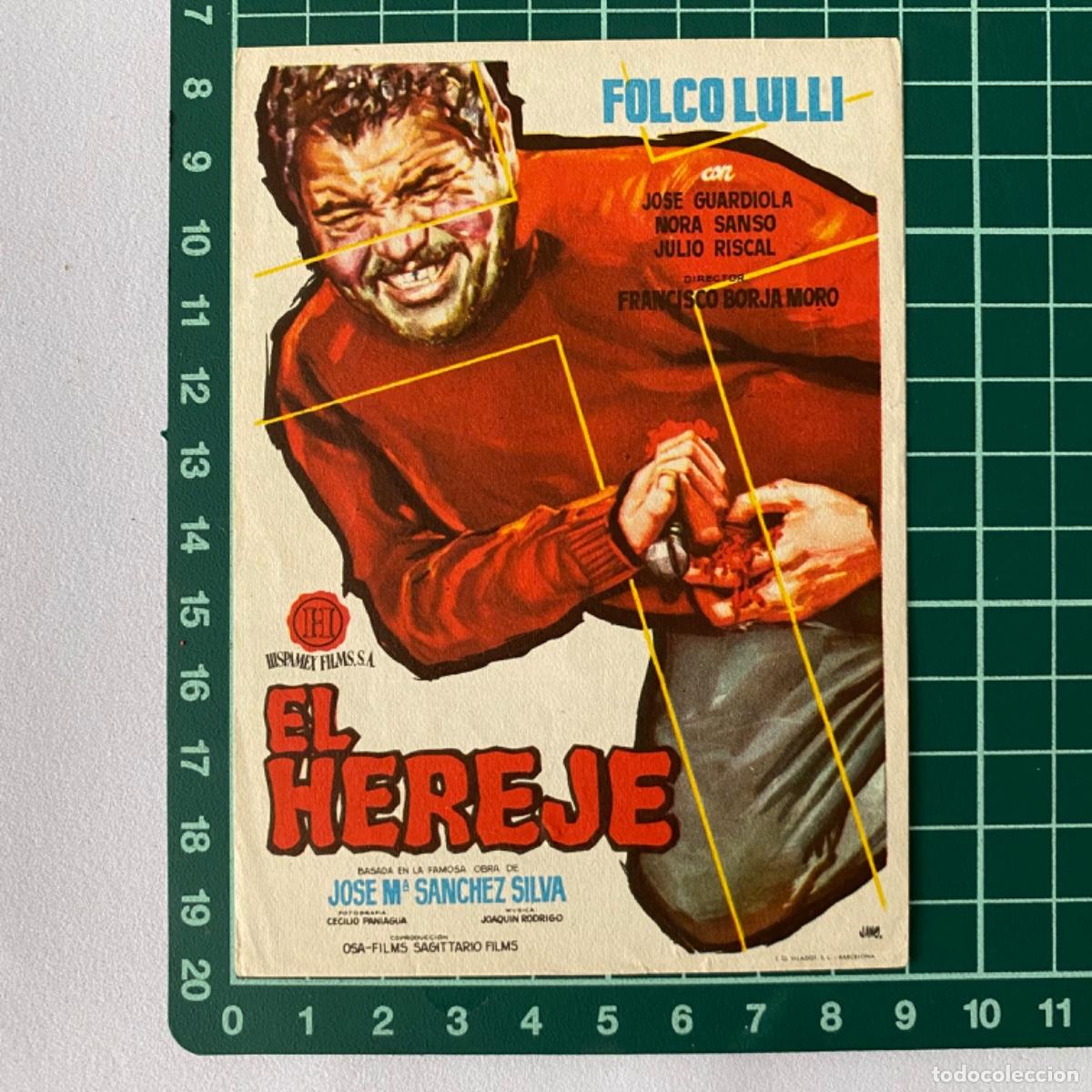 Cine: folleto de mano programa de cine pelicula El hereje - Foto 1