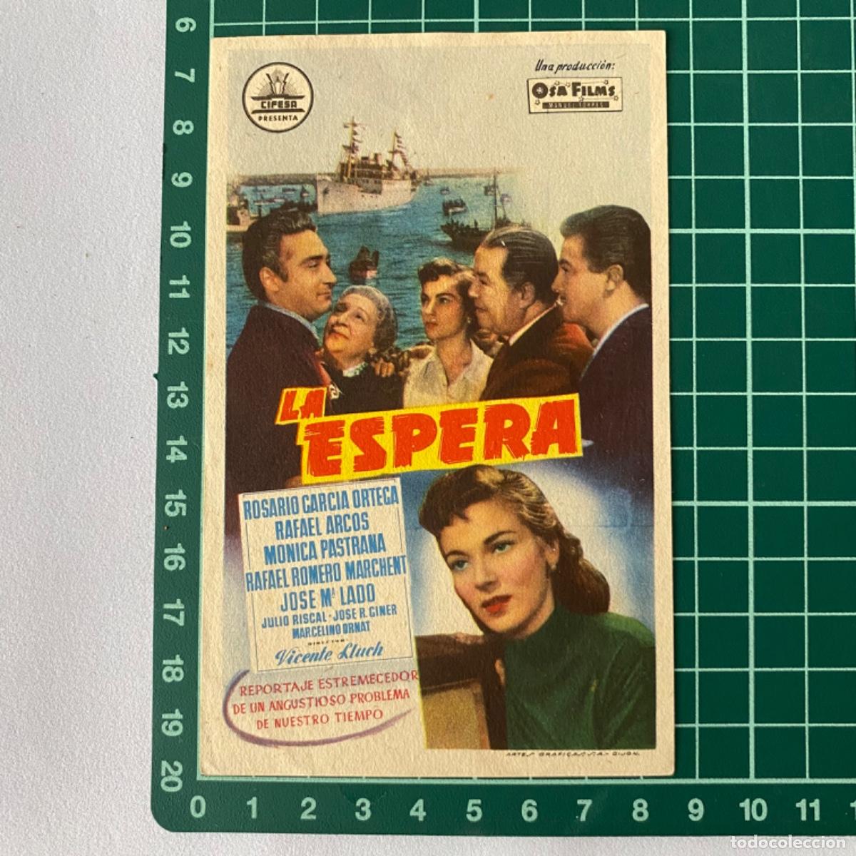 Cine: folleto de mano programa de cine pelicula La espera - Foto 1