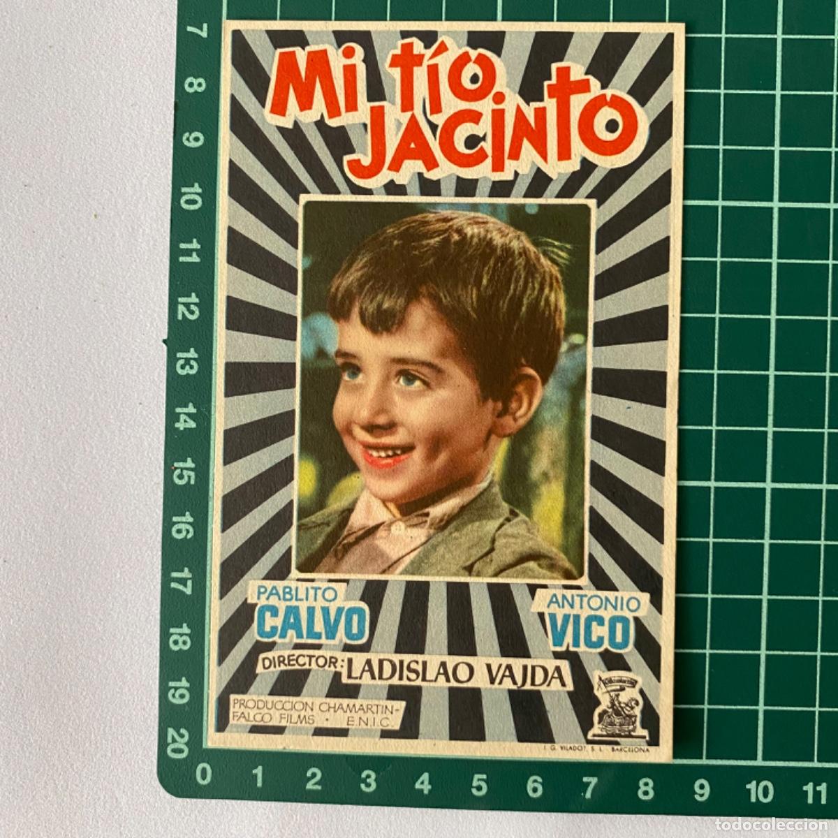 Cine: folleto de mano programa de cine pelicula Mi tio Jacinto - Foto 1