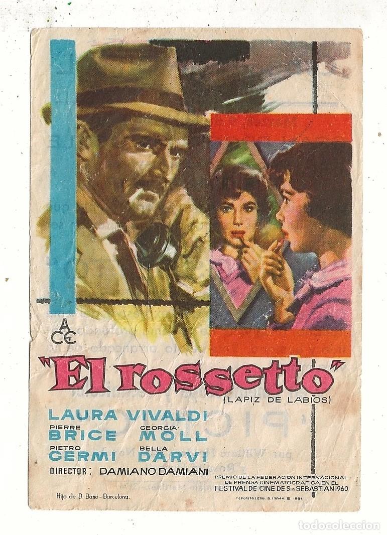 Cine: EL ROSSETTO (LAPIZ DE LABIOS) - PROGRAMA - FOLLETO DE CINE - Foto 1