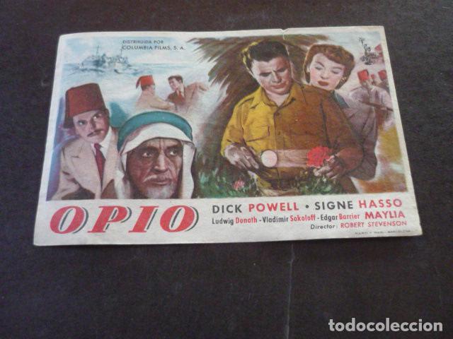 Cine: OPIO PROGRAMA DE MANO SIN PUBLICIDAD - Foto 1