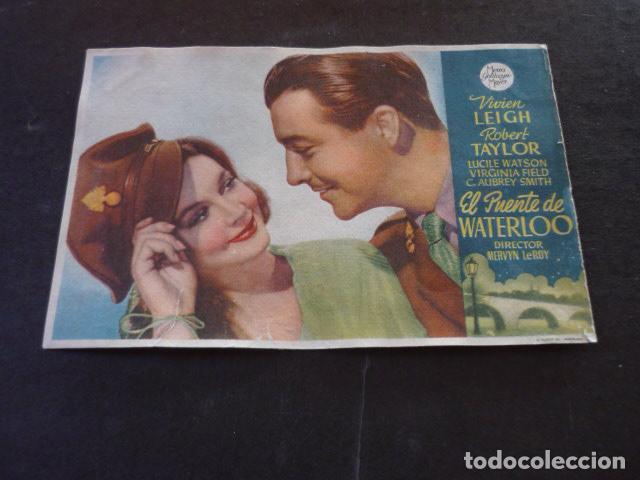 Cine: EL PUENTE DE WATERLOO PROGRAMA DE MANO SIN PUBLICIDAD - Foto 1