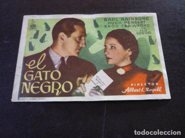 Cine: EL GATO NEGRO PROGRAMA DE MANO SIN PUBLICIDAD - Foto 1