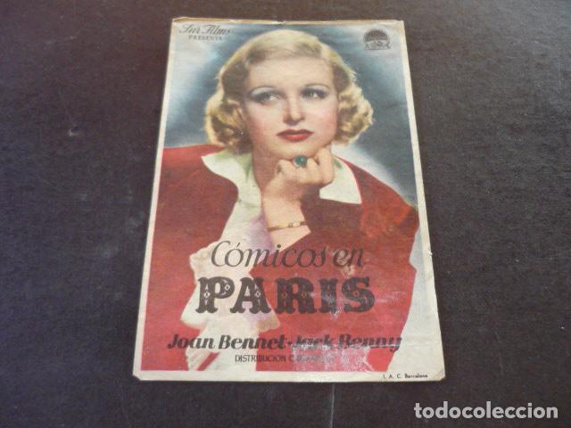Cine: COMICOS EN PARIS PROGRAMA DE MANO SIN PUBLICIDAD - Foto 1