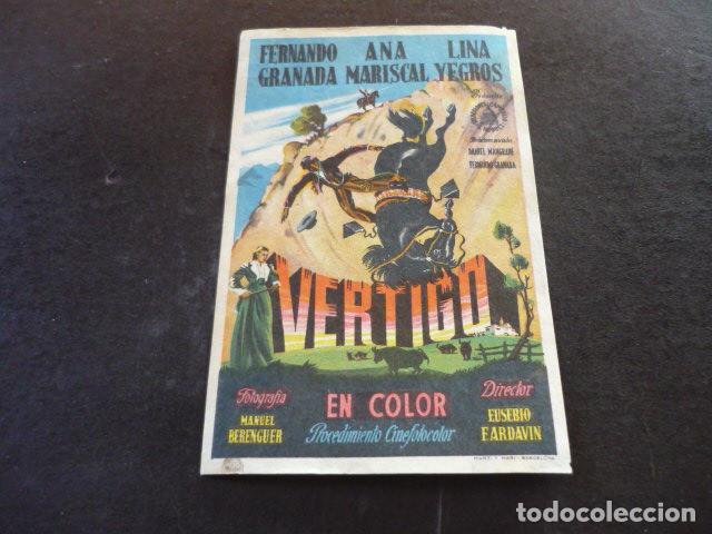 Cine: VERTIGO PROGRAMA DE MANO CON PUBLICIDAD CINEMA ROXY VALLADOLID - Foto 1