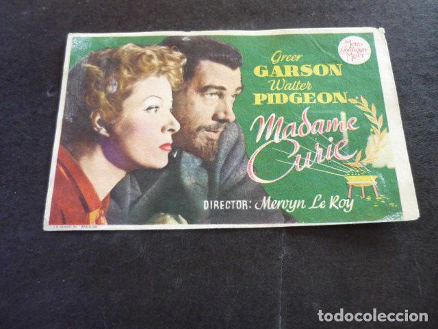 Cine: MADAME CURIE PROGRAMA DE MANO SIN PUBLICIDAD - Foto 1
