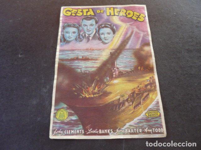 Cine: GESTA DE HEROES PROGRAMA DE MANO SIN PUBLICIDAD - Foto 1