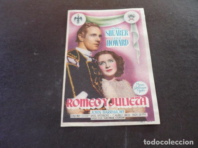 Cine: ROMEO Y JULIETA PROGRAMA DE MANO SIN PUBLICIDAD - Foto 1