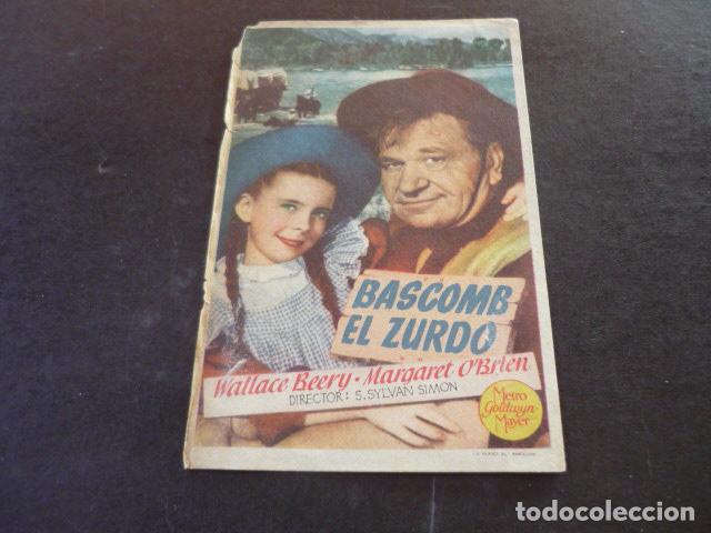 Cine: BASCOMB EL ZURDO PROGRAMA DE MANO SIN PUBLICIDAD - Foto 1