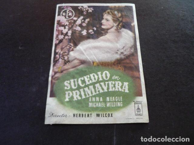 Cine: SUCEDI&Oacute; EN PRIMAVERA PROGRAMA DE MANO SIN PUBLICIDAD - Foto 1