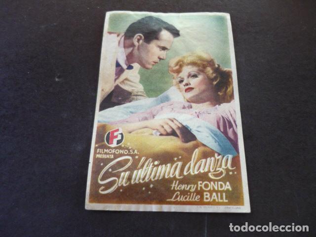 Cine: SU ULTIMA DANZA PROGRAMA DE MANO SIN PUBLICIDAD - Foto 1