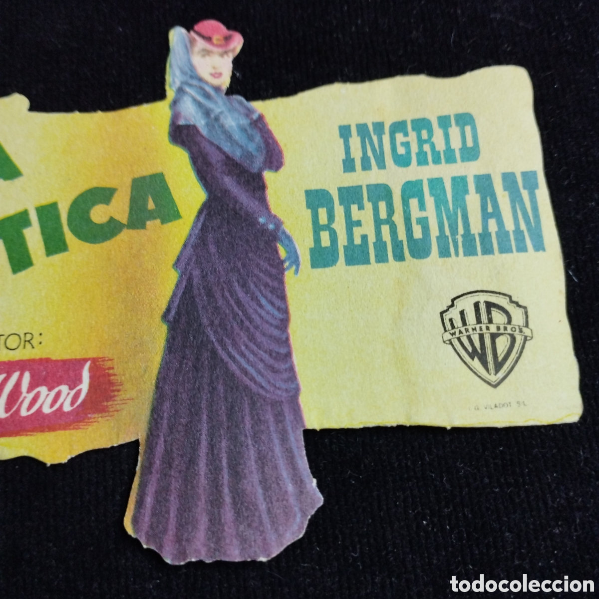 Cine: Programa de cine. Troquelado. La Ex&oacute;tica. Gary Cooper. Ingrig Bergman. WB. - Foto 3