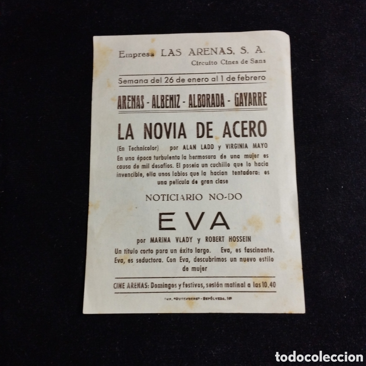 Cine: Programa de cine, Sencillo. Eva. Marina Vlady. - Foto 2