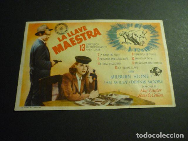 Cine: LA LLAVE MAESTRA PROGRAMA DE MANO SIN PUBLICIDAD - Foto 1