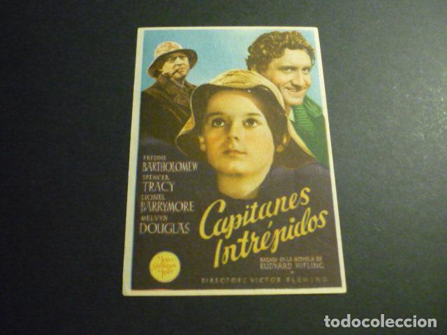 Cine: CAPITANES INTREPIDOS PROGRAMA DE MANO CON PUBLICIDAD CINEMA PROYECCIONES - Foto 1