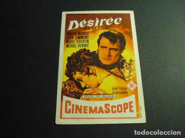 Cine: DESIR&Eacute;E PROGRAMA DE MANO CON PUBLICIDAD TEATRO EMPERADOR LEON - Foto 1