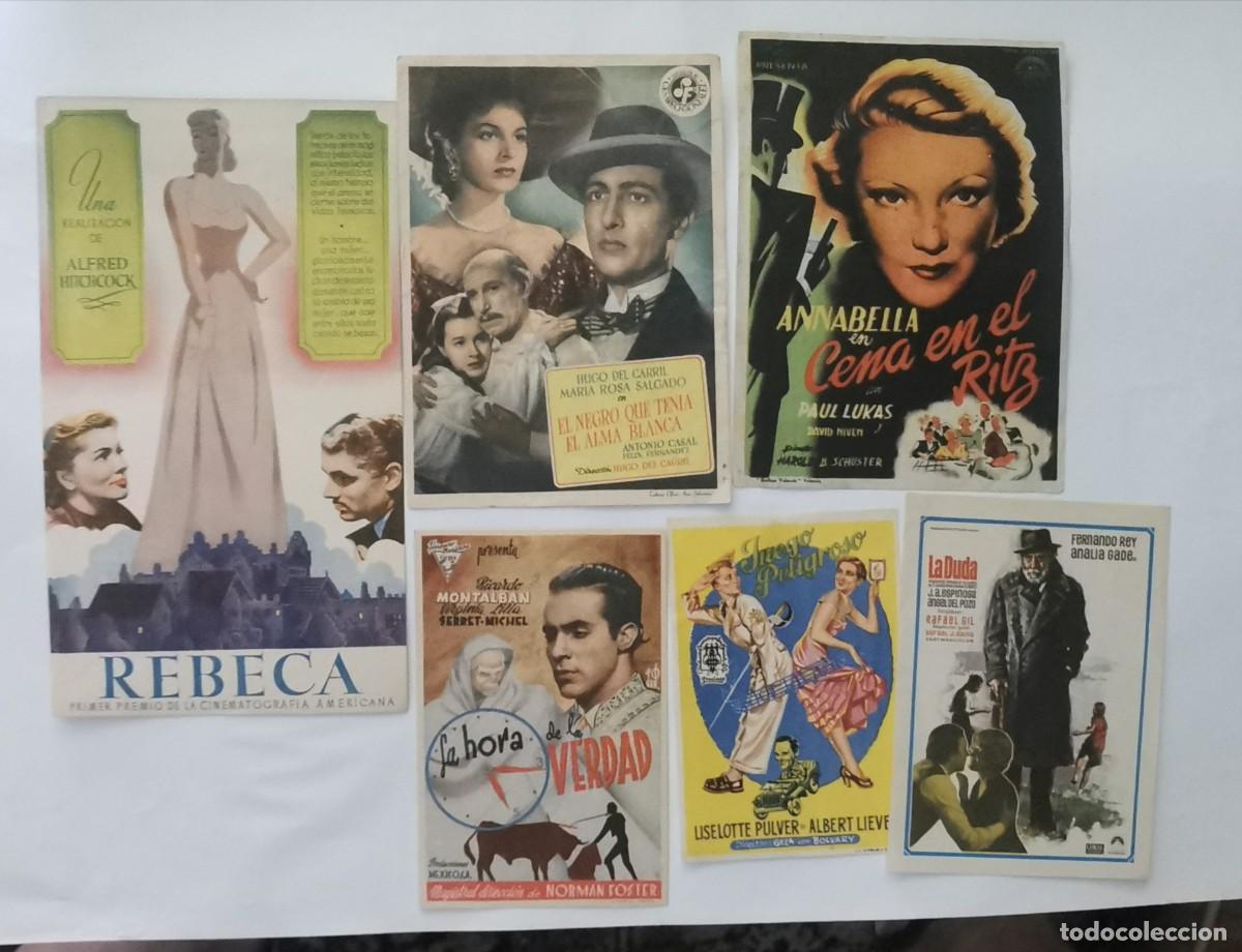 Folhetos de m&atilde;o de filmes antigos de cinema: LOTE DE 6 FOLLETOS DE MANO