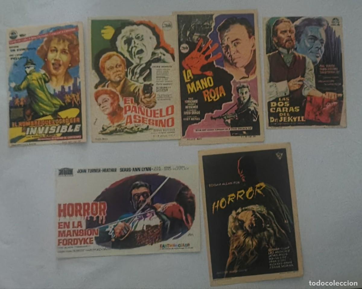 Cine: LOTE DE 6 PROGRAMAS DE CINE, SIN PUBLICIDAD, DE TERROR - Foto 1
