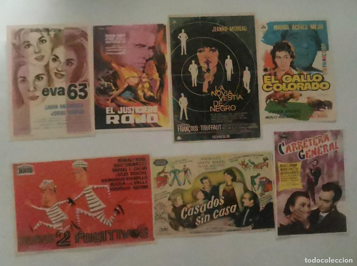 Cine: LOTE DE 7 FOLLETOS DE MANO, 1 CP - Foto 1