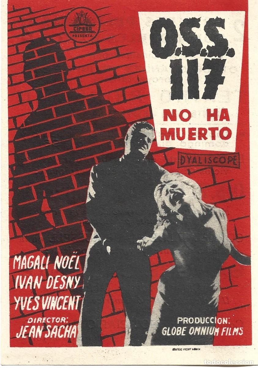 Kino: FOLLETO DE MANO TEATRO PRINCIPAL DE MONTBLANCH Y ESPLUGA DE FRANCOL&Iacute; O.S.S,117 NO HA MUERTO
