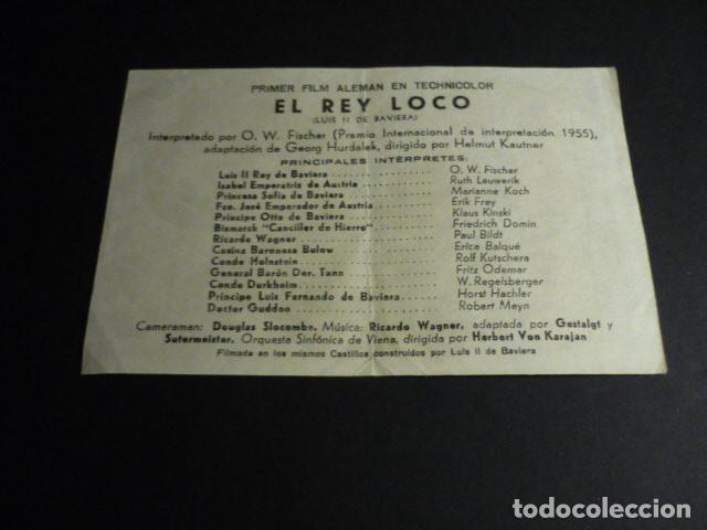 Cine: EL REY LOCO PROGRAMA DE CINE CON PUBLICIDAD - Foto 2