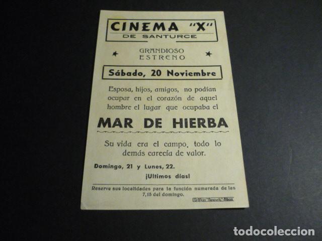 Cine: MAR DE HIERBA PROGRAMA DE CINE CON PUBLICIDAD CINEMA X SANTURCE - Foto 2