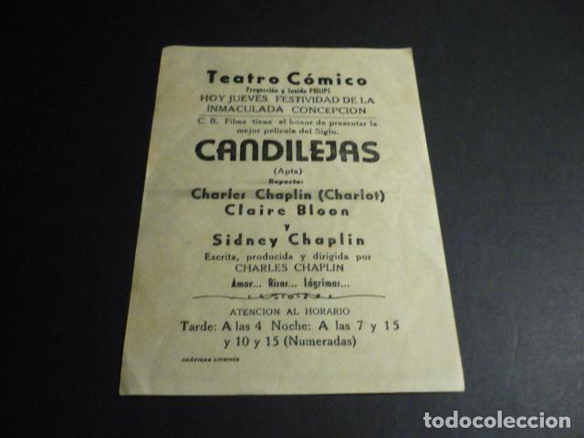 Cine: CANDILEJAS PROGRAMA DE CINE CON PUBLICIDAD TEATRO COMICO LA LINEA DE LA CONCEPCION CADIZ - Foto 2