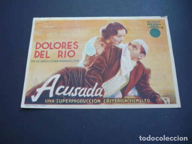Cine: ACUSADA PROGRAMA DE CINE CON PUBLICIDAD TEATRO CERVANTES CACERES - Foto 1